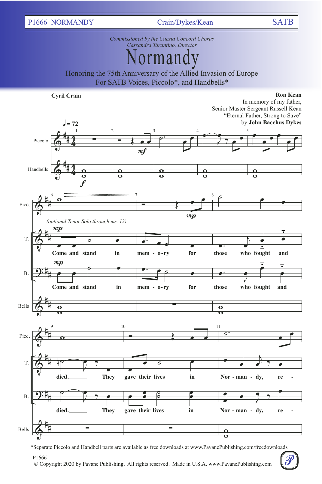 Ron Kean Normandy sheet music notes and chords. Download Printable PDF.