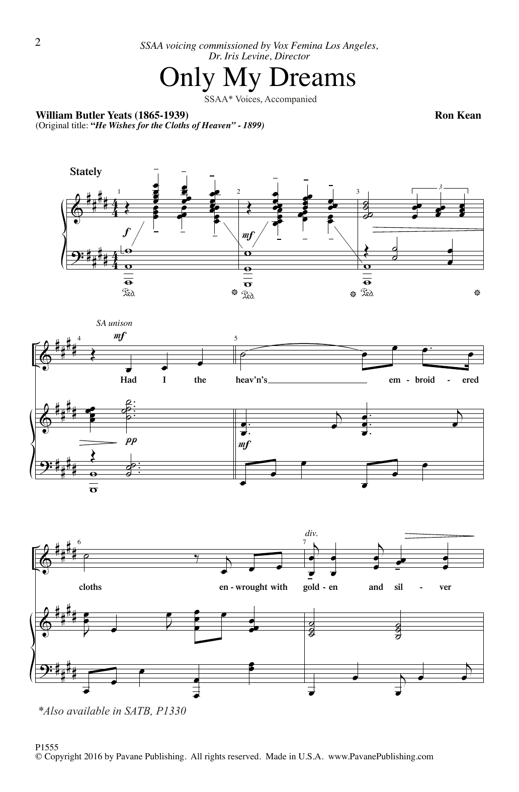 Ron Kean Only My Dreams sheet music notes and chords. Download Printable PDF.