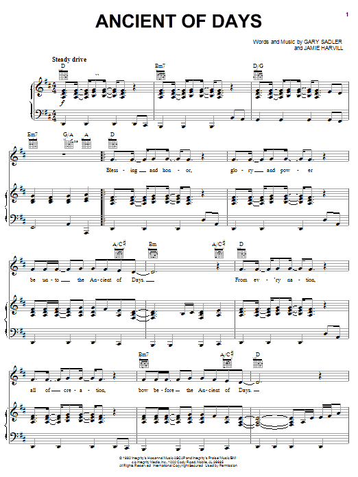 Petra Ancient Of Days sheet music notes and chords. Download Printable PDF.