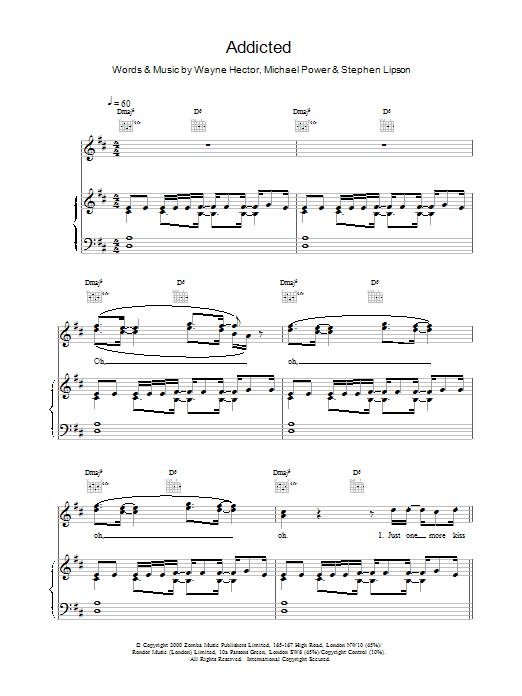 Ronan Keating Addicted sheet music notes and chords. Download Printable PDF.