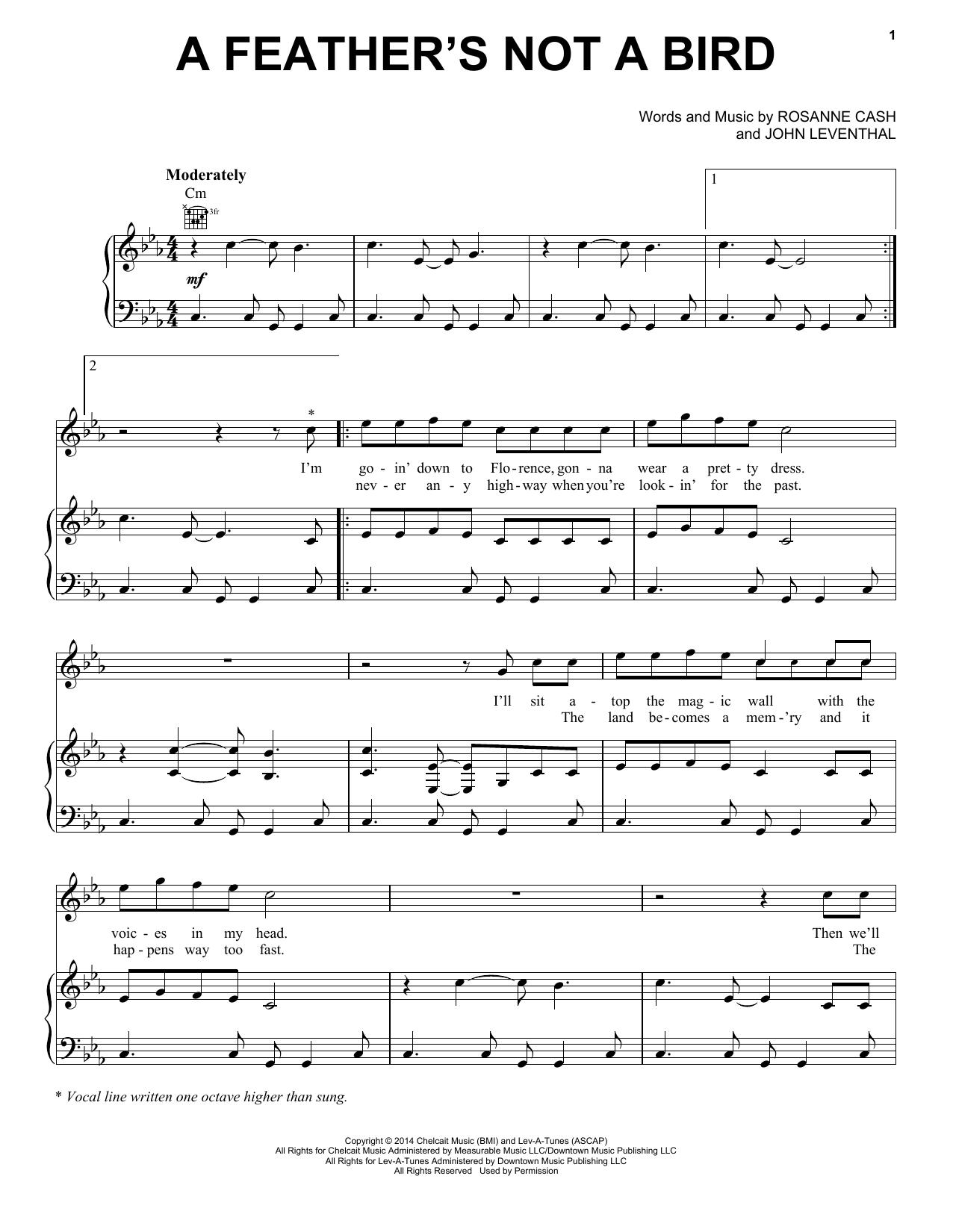 Rosanne Cash A Feather S Not A Bird Sheet Music Pdf Notes