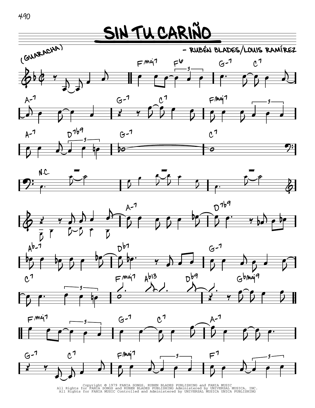 Ruben Blades Sin Tu Carino sheet music notes and chords. Download Printable PDF.