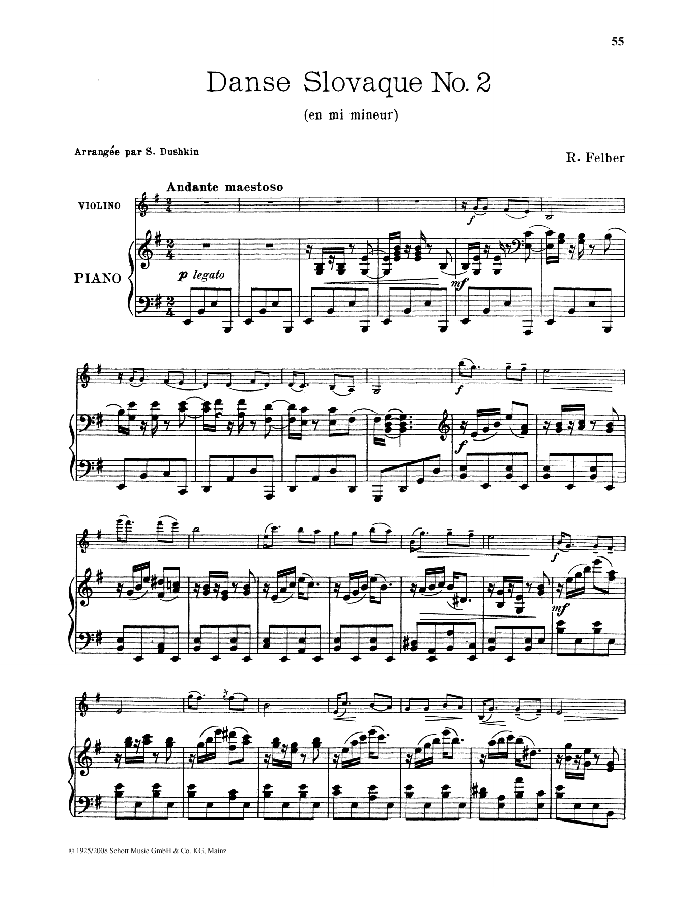 Learn to play Rudolf Felber Danse Slovaque No. 2 sheet music for String Solo in minutes. Price: 4.4900$ Rudolf Felber Danse Slovaque No. 2 sheet music notes and chords arranged for String Solo