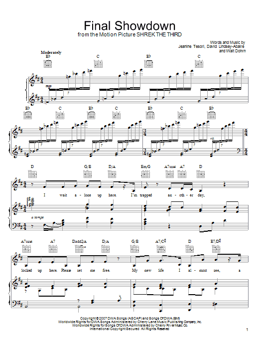 Rupert Everett Final Showdown sheet music notes and chords. Download Printable PDF.