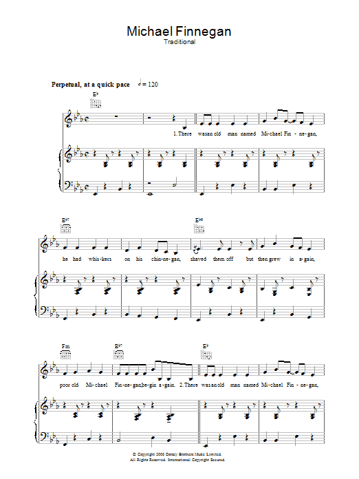 Learn to play Sam Hinton Michael Finnegan sheet music for Piano, Vocal & Guitar in minutes. Sam Hinton Michael Finnegan sheet music notes and chords. Download Printable PDF.