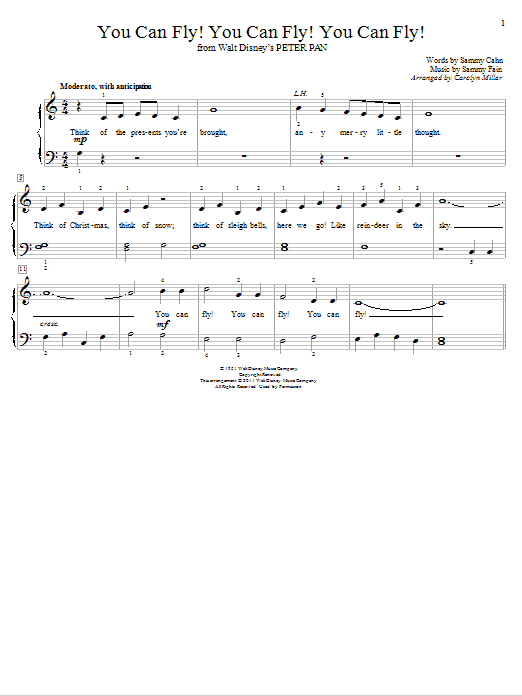 Learn to play Sammy Cahn You Can Fly! You Can Fly! You Can Fly! sheet music for Educational Piano in minutes. Price: 6.9900$ Sammy Cahn You Can Fly! You Can Fly! You Can Fly! sheet music notes and chords arranged for Educational Piano