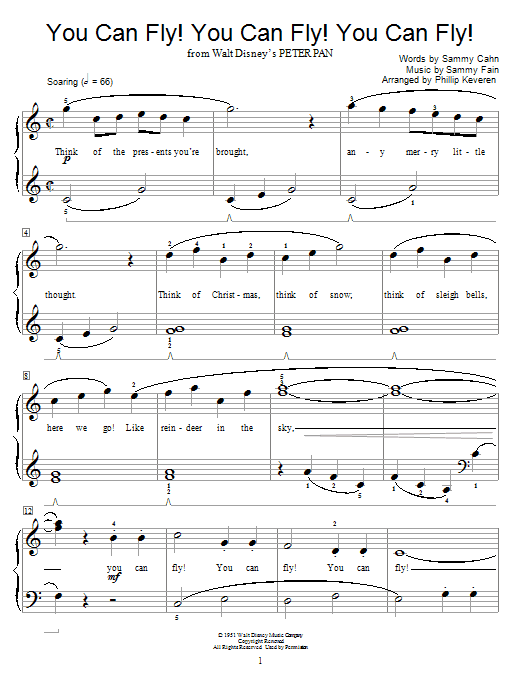 Learn to play Sammy Cahn You Can Fly! You Can Fly! You Can Fly! sheet music for Educational Piano in minutes. Price: 6.9900$ Sammy Cahn You Can Fly! You Can Fly! You Can Fly! sheet music notes and chords arranged for Educational Piano