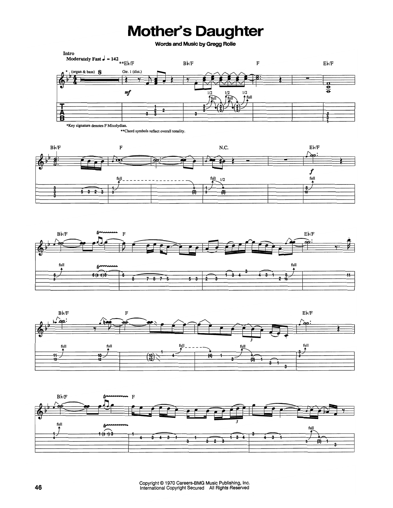 Santana Mother's Daughter sheet music notes and chords. Download Printable PDF.