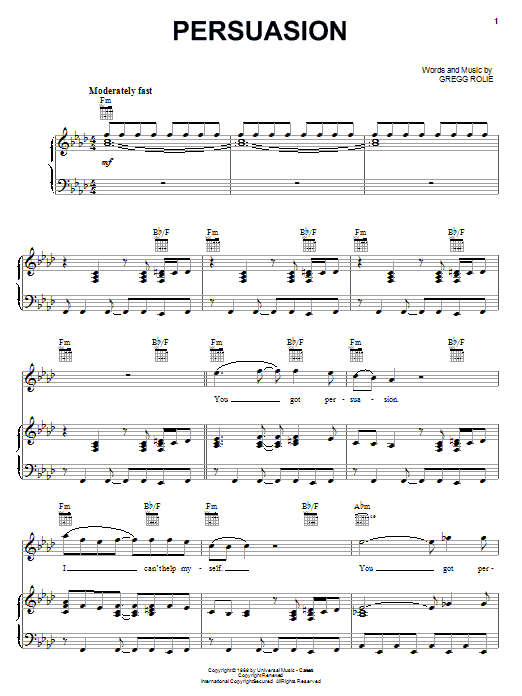 Santana Persuasion sheet music notes and chords. Download Printable PDF.