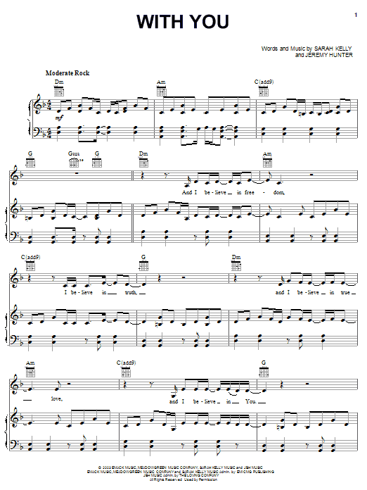Learn to play Sarah Kelly With You sheet music for Piano, Vocal & Guitar (Right-Hand Melody) in minutes. Sarah Kelly With You sheet music notes and chords. Download Printable PDF.