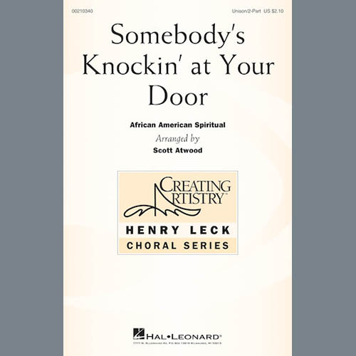 African-American Spiritual Somebody's Knockin' At Your Door (arr. Scott Atwood) Profile Image