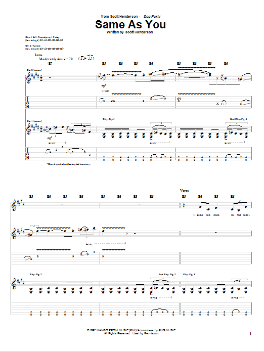 Learn to play Scott Henderson Same As You sheet music for Guitar Tab in minutes. Price: 7.8900$ Scott Henderson Same As You sheet music notes and chords arranged for Guitar Tab