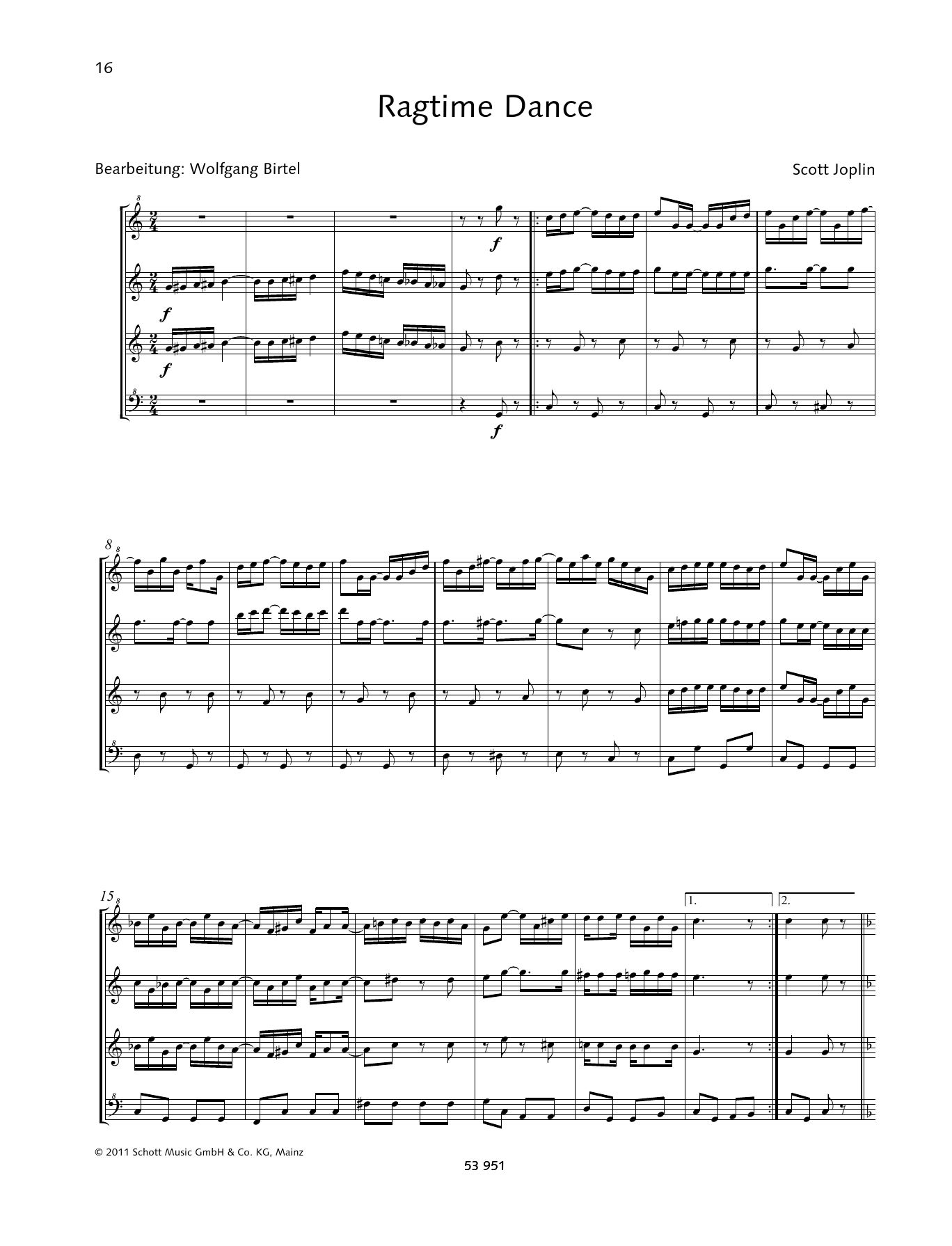 Scott Joplin Ragtime Dance sheet music notes and chords. Download Printable PDF.