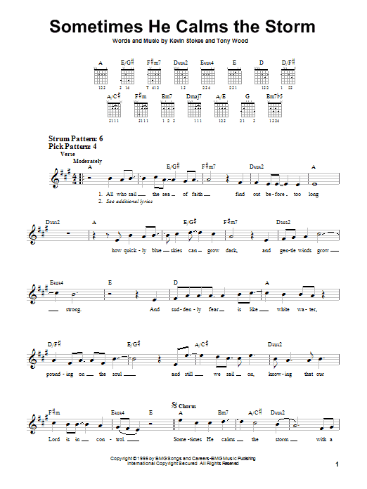 Learn to play Scott Krippayne Sometimes He Calms The Storm sheet music for Guitar Chords/Lyrics in minutes. Scott Krippayne Sometimes He Calms The Storm sheet music notes and chords. Download Printable PDF.