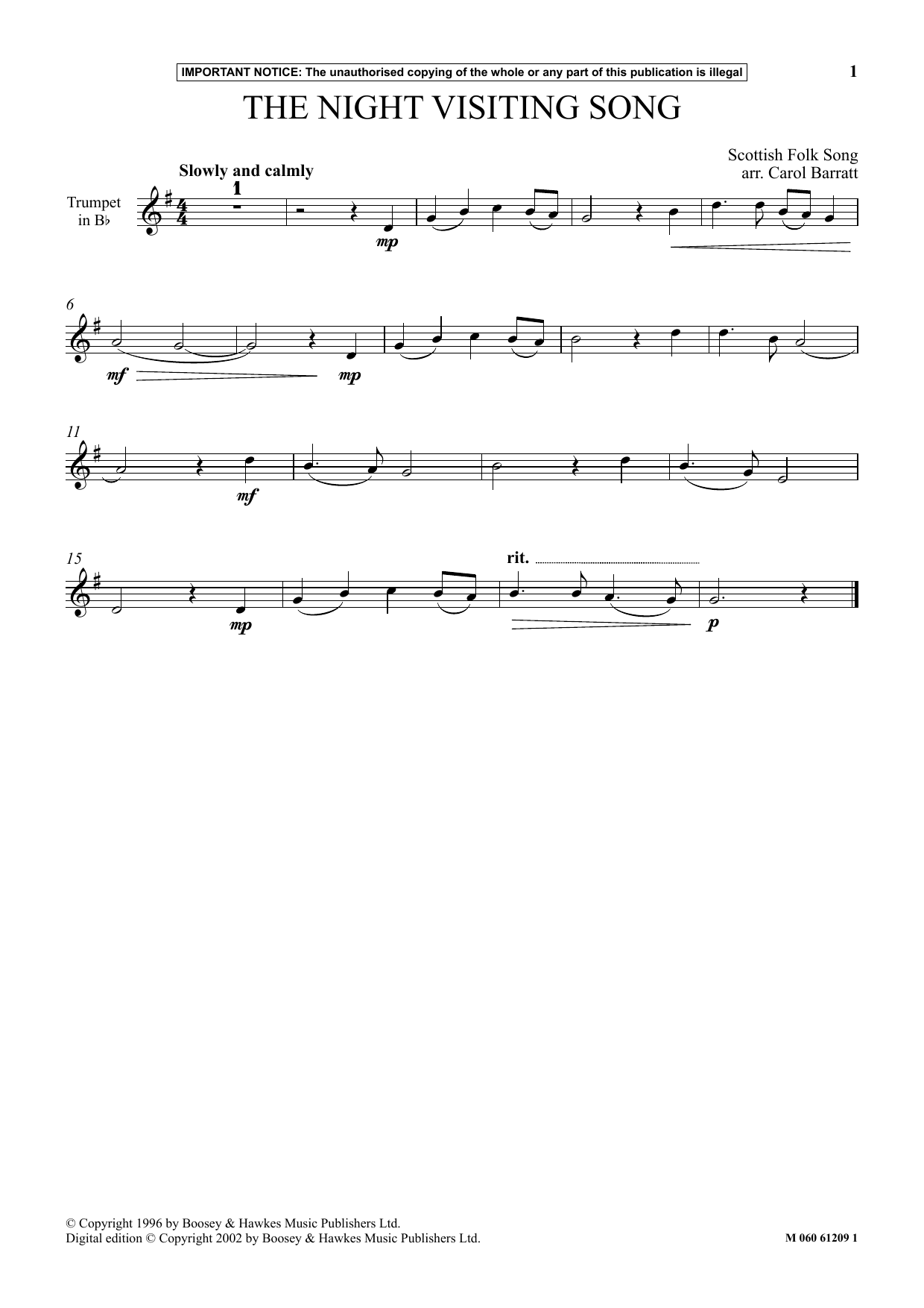 Learn to play Scottish Folk Song The Night Visiting Song sheet music for Instrumental Solo in minutes. Price: 5.9900$ Scottish Folk Song The Night Visiting Song sheet music notes and chords arranged for Instrumental Solo