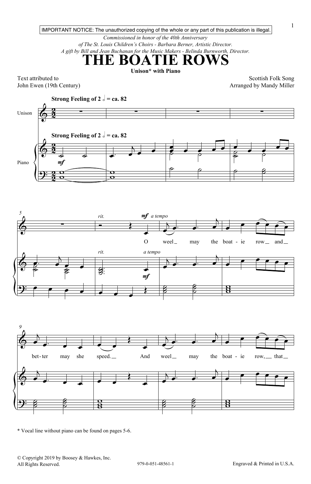 Learn to play Scottish Folksong The Boatie Rows (arr. Mandy Miller) sheet music for Unison Choir in minutes. Price: 3.9900$ Scottish Folksong The Boatie Rows (arr. Mandy Miller) sheet music notes and chords arranged for Unison Choir
