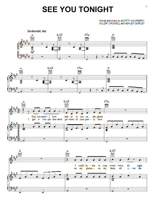 Call You Tonight sheet music for voice, piano or guitar (PDF)