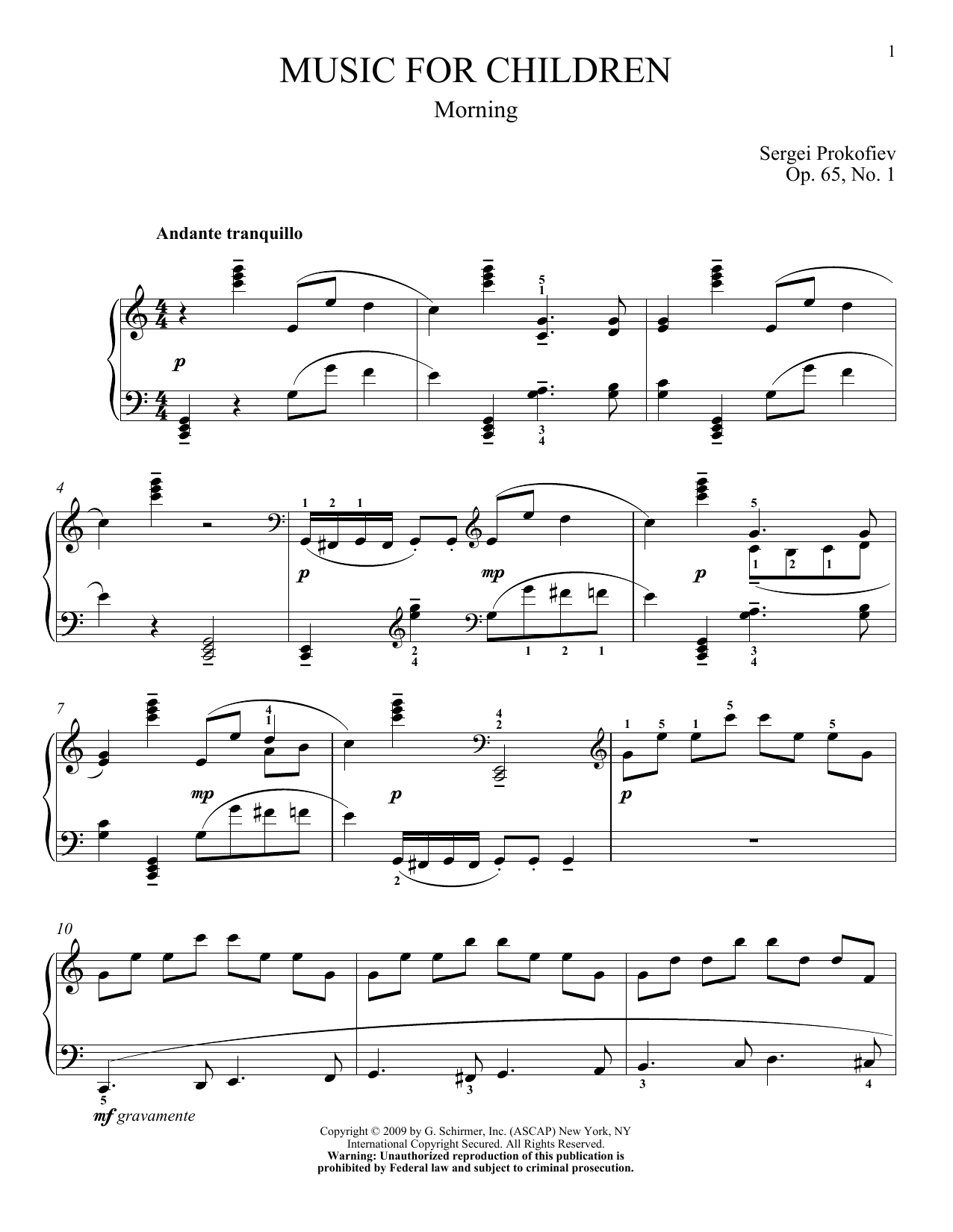 Preview Sergei Prokofiev Morning Classical sheet music, notes and chords for Piano Solo, SKU: 73505 sheet music, piano notes, chords, guitar tabs, score, transpose, transcribe, how to play, guide, download, learn, tutorial, progression, song, artist, awards, billboard, mtv, vh1, tour, single, album, release
