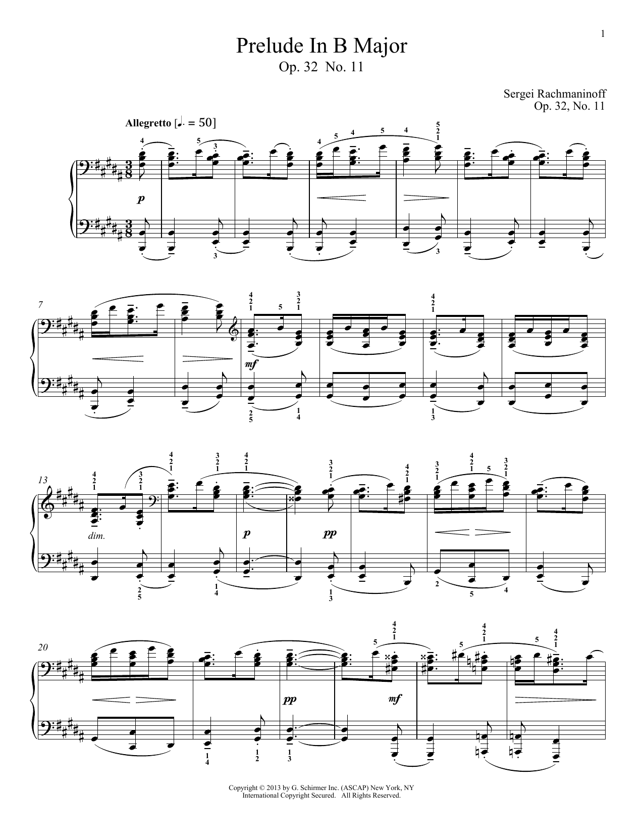 Learn to play Alexandre Dossin Prelude In B Major, Op. 32, No. 11 sheet music for Piano Solo in minutes. Alexandre Dossin Prelude In B Major, Op. 32, No. 11 sheet music notes and chords. Download Printable PDF.