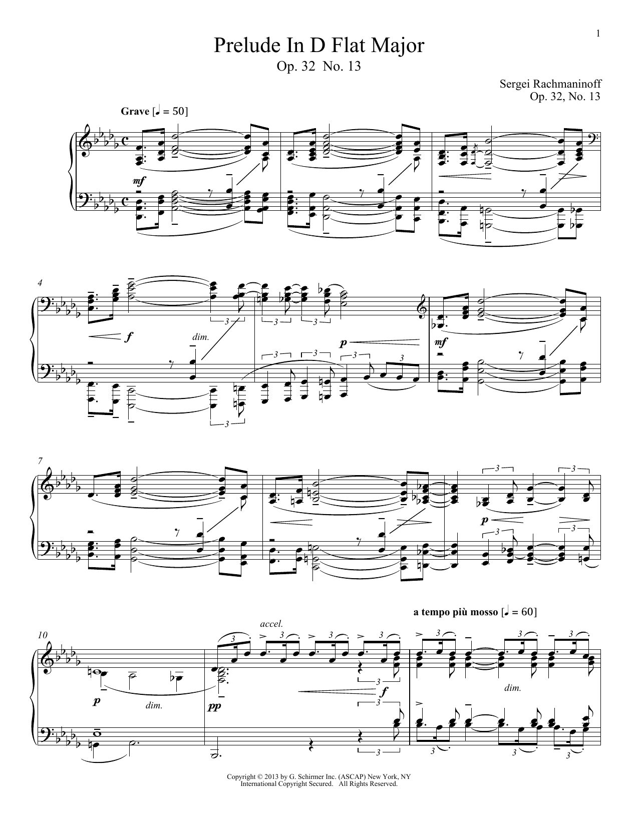 Learn to play Alexandre Dossin Prelude In D-Flat Major, Op. 32, No. 13 sheet music for Piano Solo in minutes. Alexandre Dossin Prelude In D-Flat Major, Op. 32, No. 13 sheet music notes and chords. Download Printable PDF.