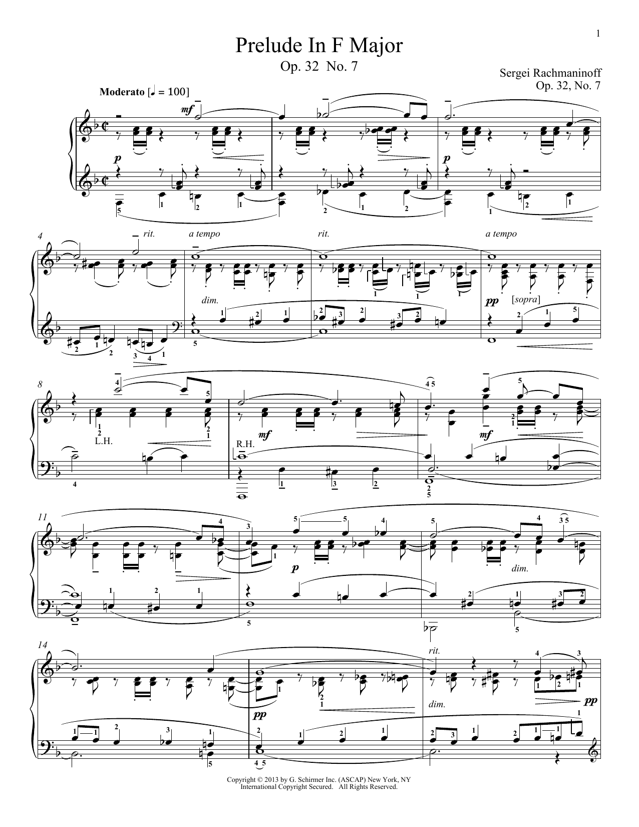 Learn to play Alexandre Dossin Prelude In F Major, Op. 32, No. 7 sheet music for Piano Solo in minutes. Alexandre Dossin Prelude In F Major, Op. 32, No. 7 sheet music notes and chords. Download Printable PDF.
