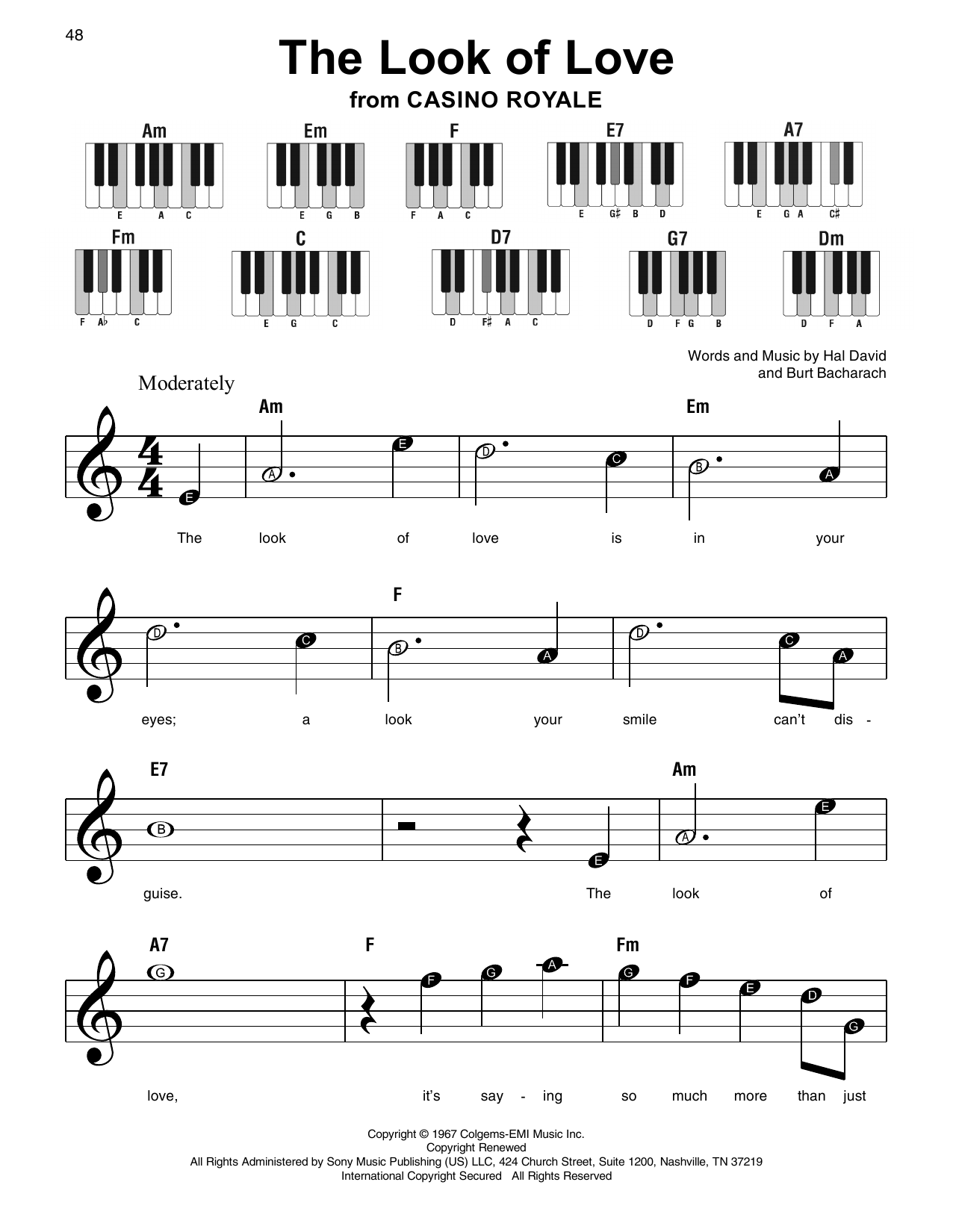 Sergio Mendes & Brasil '66 The Look Of Love sheet music notes and chords. Download Printable PDF.