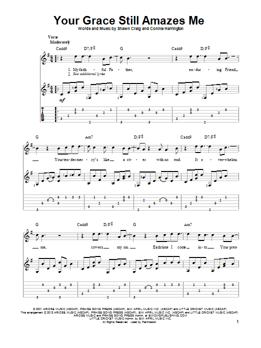 Learn to play Shawn Craig Your Grace Still Amazes Me sheet music for Guitar Tab in minutes. Shawn Craig Your Grace Still Amazes Me sheet music notes and chords. Download Printable PDF.