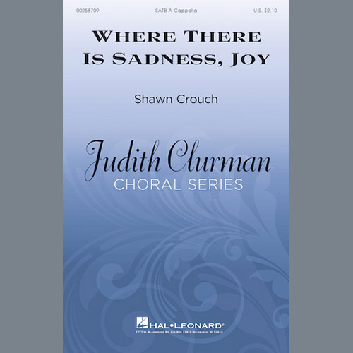 Shawn Crouch Download Printable PDF Score Easily Download Shawn Crouch Printable PDF piano music notes, guitar tabs for SATB Choir. Transpose or transcribe this score in no time - Learn how to play song progression.