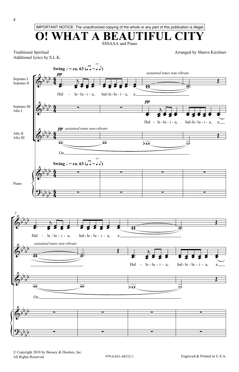 Learn to play Shawn Kirchner O! What A Beautiful City sheet music for SSA Choir in minutes. Shawn Kirchner O! What A Beautiful City sheet music notes and chords. Download Printable PDF.