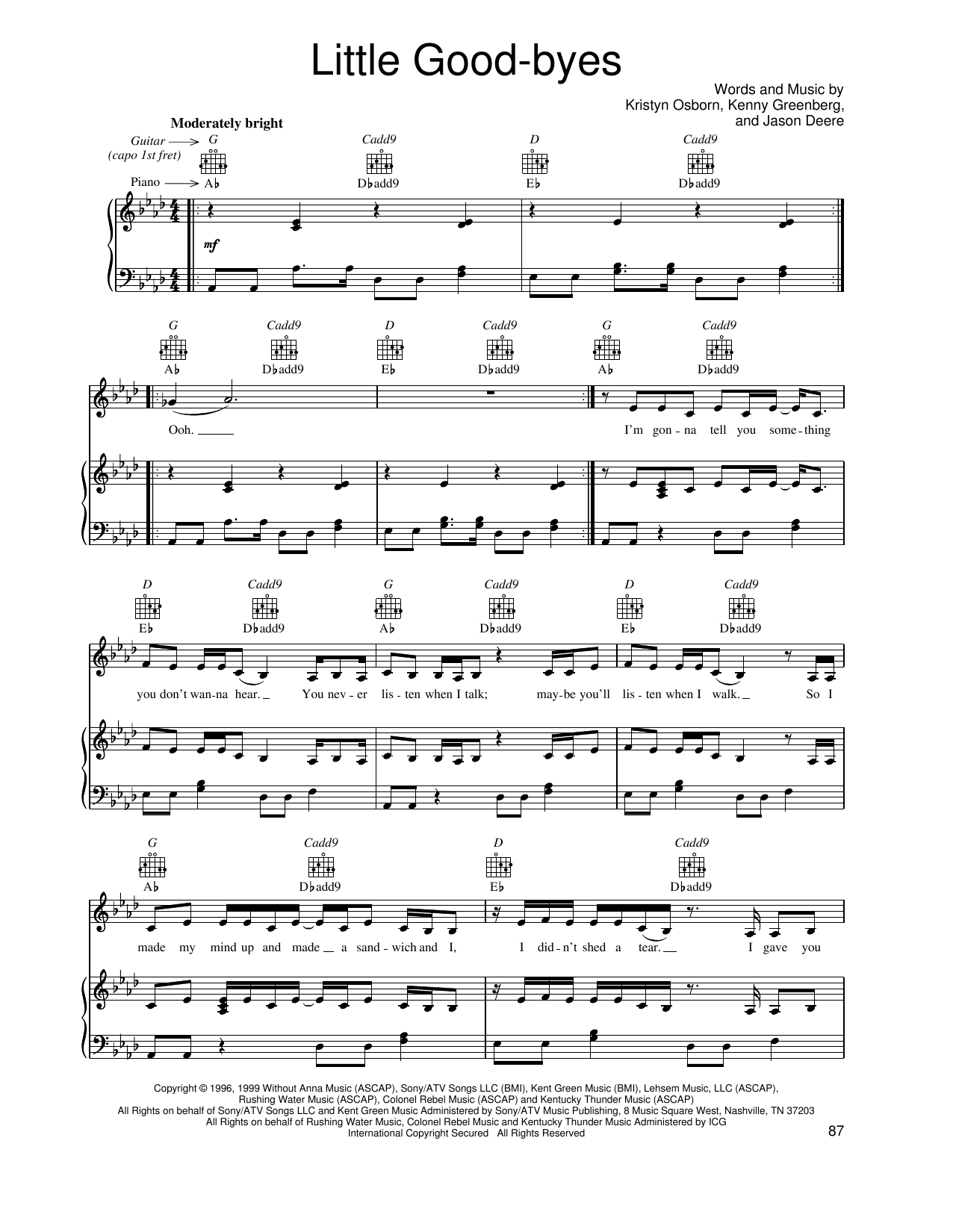 Shedaisy Sheet Music to download and print