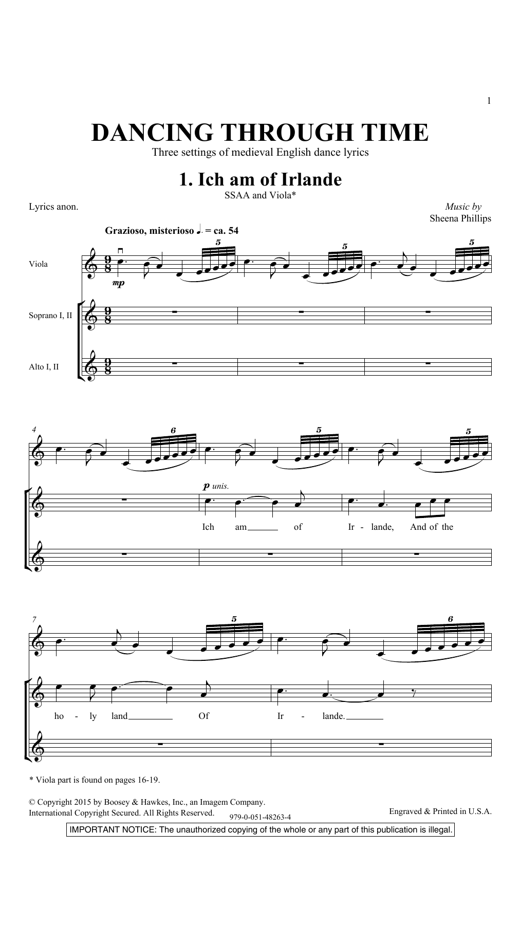 Sheena Phillips Dancing Through Time sheet music notes and chords. Download Printable PDF.