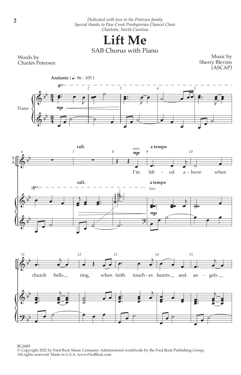 Sherry Blevins Lift Me sheet music notes and chords. Download Printable PDF.