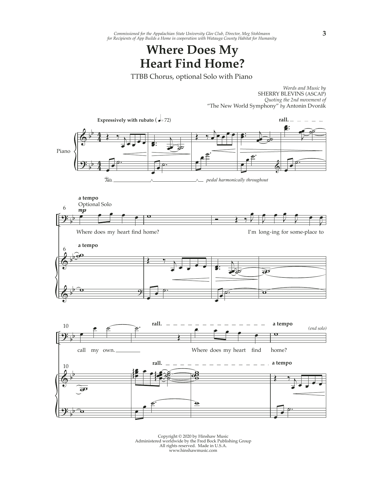 Learn to play Sherry Blevins Where Does My Heart Find Home sheet music for TTBB Choir in minutes. Price: 3.9900$ Sherry Blevins Where Does My Heart Find Home sheet music notes and chords arranged for TTBB Choir