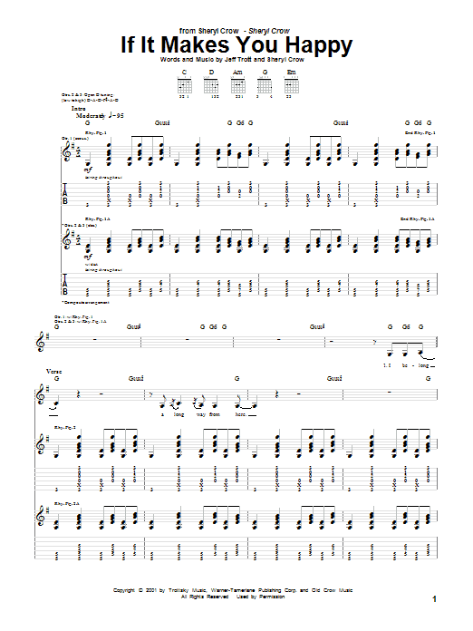 Sheryl Crow If It Makes You Happy Sheet Music Pdf Notes Chords Rock Score Piano Chords Lyrics Download Printable Sku