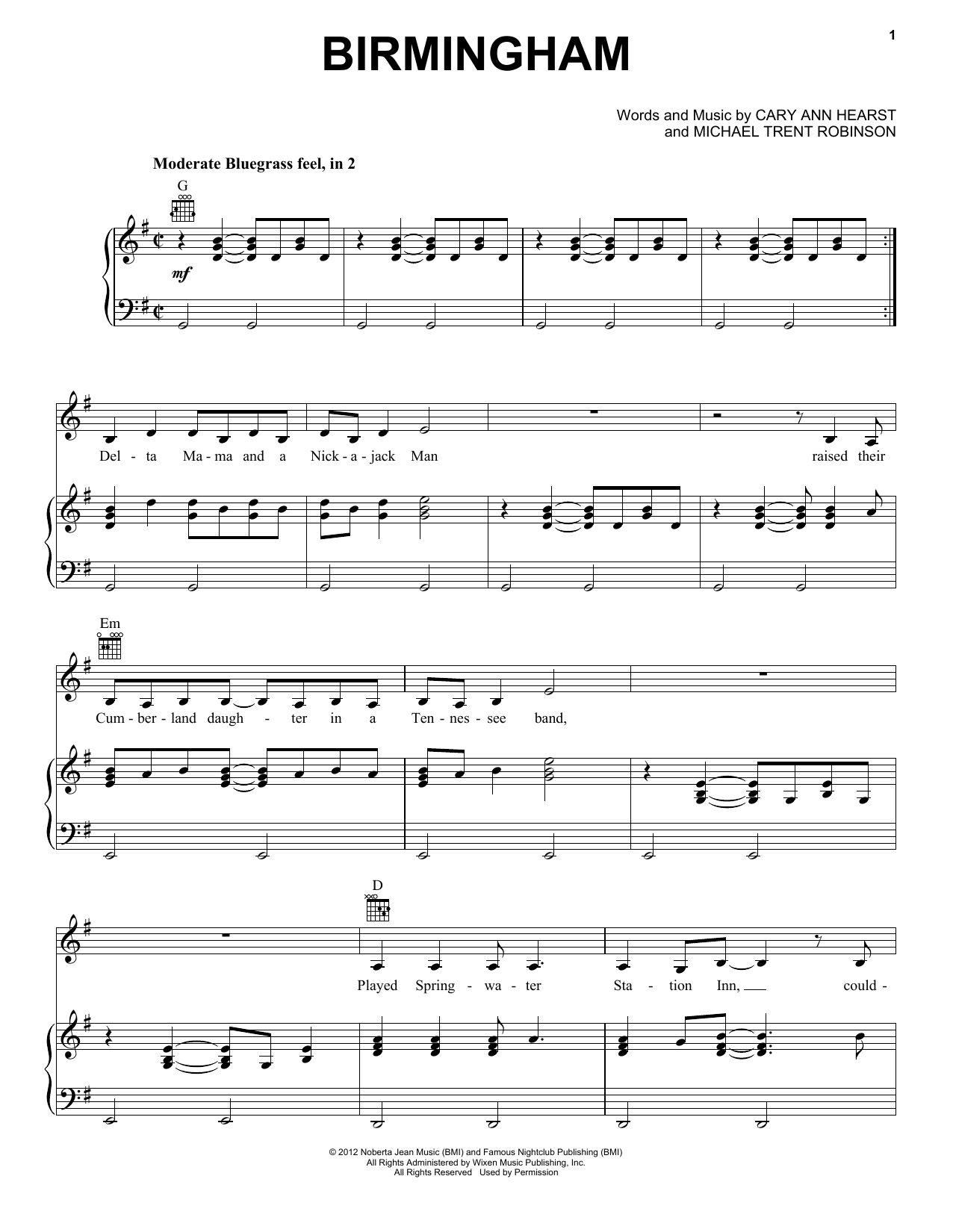 Shovels & Rope Birmingham sheet music notes and chords. Download Printable PDF.