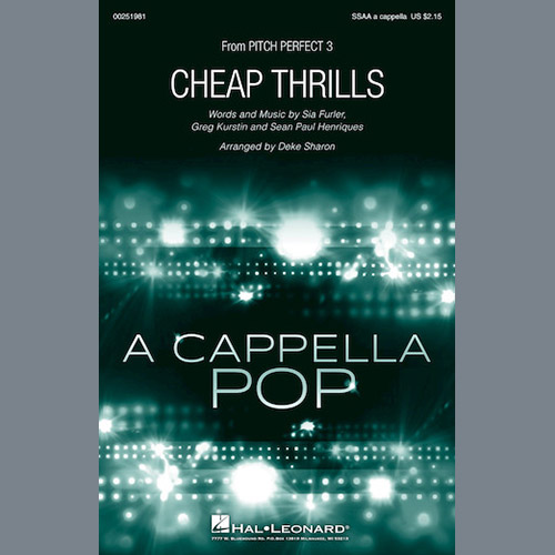 Sia Cheap Thrills (from Pitch Perfect 3) (arr. Deke Sharon) Profile Image