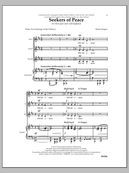 Simon Sargon Seekers of Peace sheet music notes and chords. Download Printable PDF.