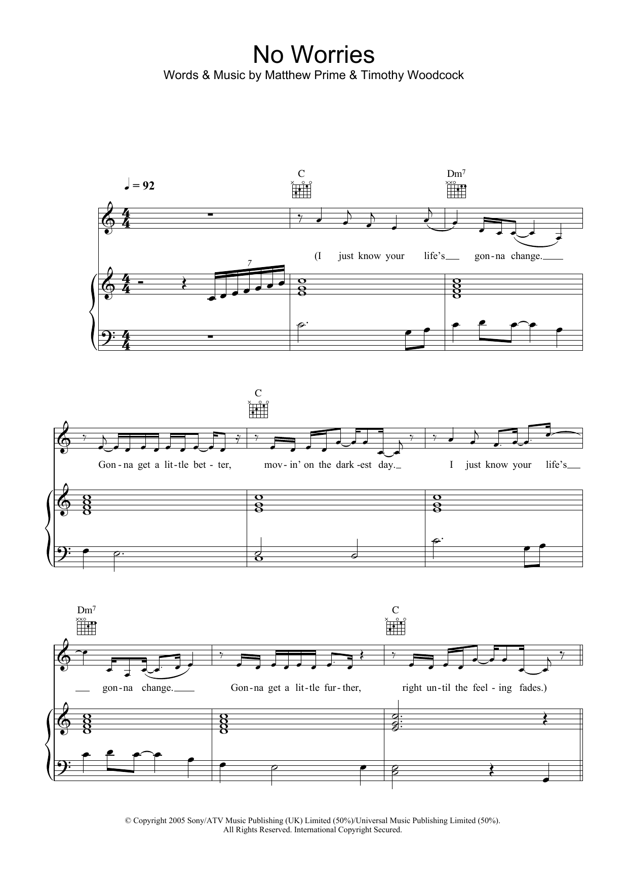 Learn to play Simon Webbe No Worries sheet music for Piano Chords/Lyrics in minutes. Price: 3.9900$ Simon Webbe No Worries sheet music notes and chords arranged for Piano Chords/Lyrics