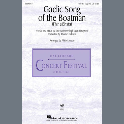 Sìne NicFhionnlaigh (Jean Finlayson) Gaelic Song Of The Boatman (Fhir A'bhata) (arr. Philip Lawson) Profile Image