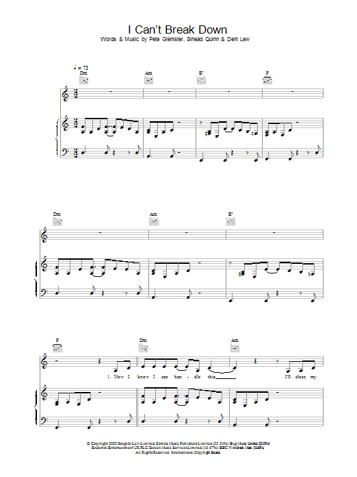 Sinead Quinn I Can T Break Down Sheet Music Pdf Notes Chords Pop Score Guitar Chords Lyrics Download Printable Sku Sinead Quinn I Can T Break Down Sheet Music Pdf Notes Chords Pop Score Guitar Chords Lyrics Download Printable Sku