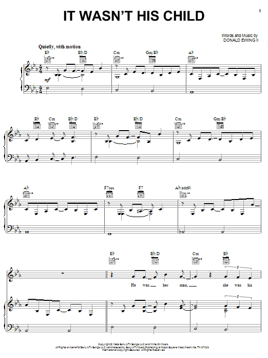 Learn to play Skip Ewing It Wasn't His Child sheet music for Piano, Vocal & Guitar (Right-Hand Melody) in minutes. Skip Ewing It Wasn't His Child sheet music notes and chords. Download Printable PDF.