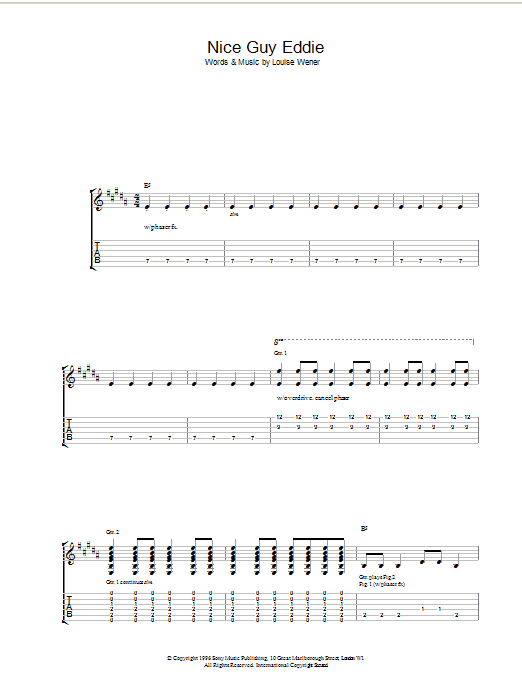 Sleeper Nice Guy Eddie sheet music notes and chords. Download Printable PDF.