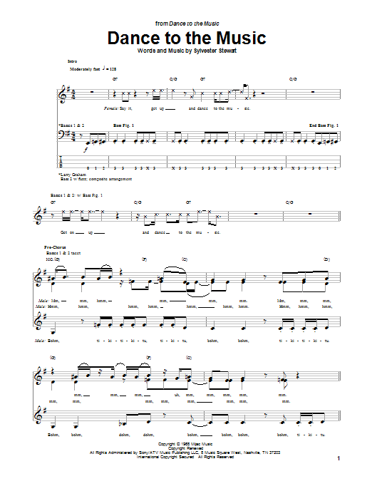 Learn to play Sly & The Family Stone Dance To The Music sheet music for Keyboard (Abridged) in minutes. Sly & The Family Stone Dance To The Music sheet music notes and chords. Download Printable PDF.
