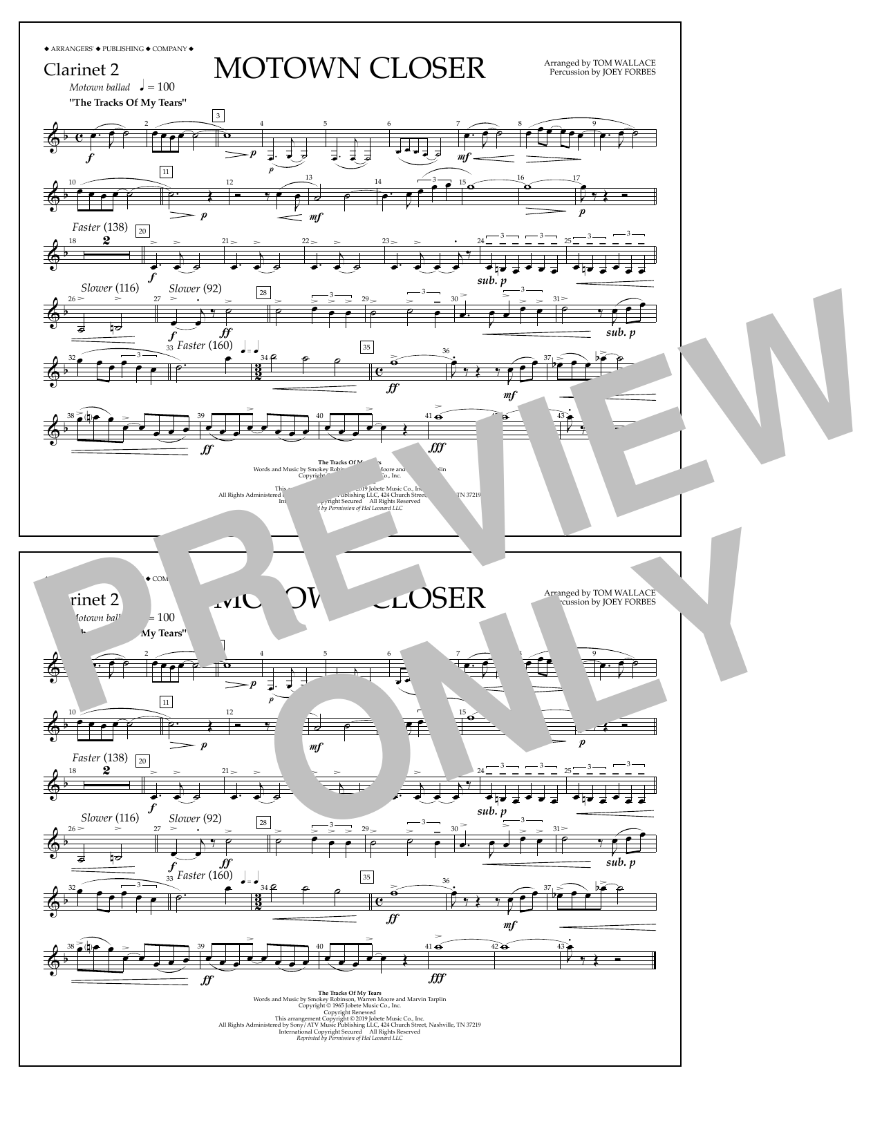 Learn to play Smokey Robinson Motown Closer (arr. Tom Wallace) - Clarinet 2 sheet music for Marching Band in minutes. Price: 7.8900$ Smokey Robinson Motown Closer (arr. Tom Wallace) - Clarinet 2 sheet music notes and chords arranged for Marching Band