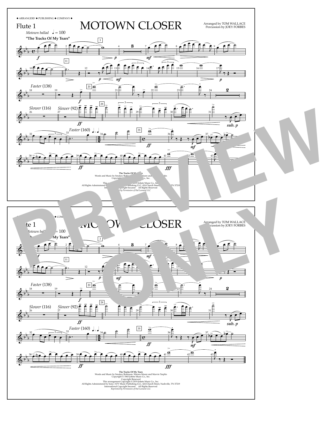 Learn to play Smokey Robinson Motown Closer (arr. Tom Wallace) - Flute 1 sheet music for Marching Band in minutes. Smokey Robinson Motown Closer (arr. Tom Wallace) - Flute 1 sheet music notes and chords. Download Printable PDF.