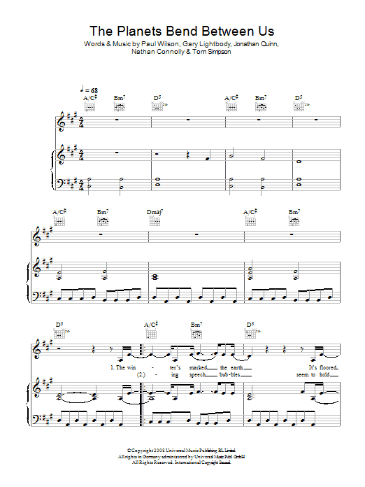 Learn to play Snow Patrol The Planets Bend Between Us sheet music for Guitar Tab in minutes. Price: 7.8900$ Snow Patrol The Planets Bend Between Us sheet music notes and chords arranged for Guitar Tab