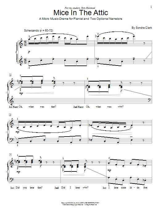 Learn to play Sondra Clark Mice In The Attic sheet music for Educational Piano in minutes. Price: 6.9900$ Sondra Clark Mice In The Attic sheet music notes and chords arranged for Educational Piano