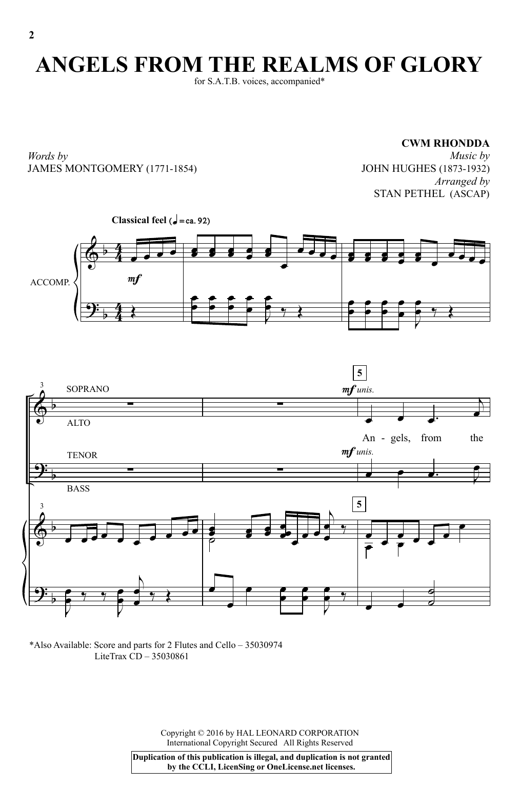Learn to play Stan Pethel Angels From The Realms Of Glory sheet music for SATB Choir in minutes. Price: 3.9900$ Stan Pethel Angels From The Realms Of Glory sheet music notes and chords arranged for SATB Choir