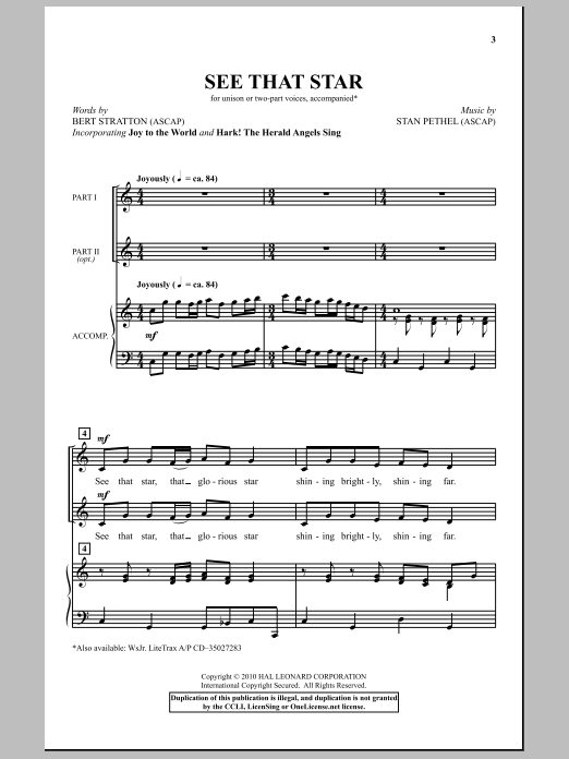 Stan Pethel See That Star sheet music notes and chords. Download Printable PDF.