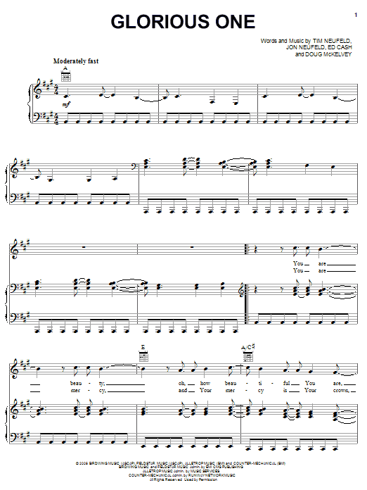 Starfield Glorious One sheet music notes and chords. Download Printable PDF.